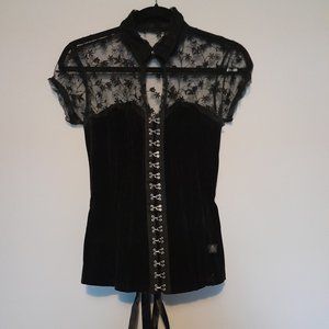 Tripp NYC - lace corset top - black - size xs